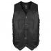 ARD Champs™ Black Cowhide Leather Classic Motorcycle Side Laces Biker/Club Vest